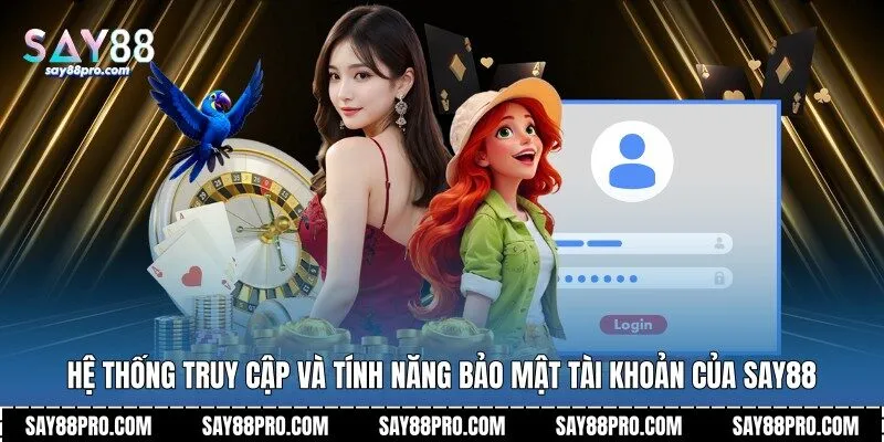 Hệ thống truy cập và tính năng bảo mật tài khoản của Say88